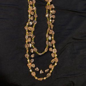 Triple-Strand Yellow & Black Necklace, One-of-a-Kind Artist-Created & STUNNING!